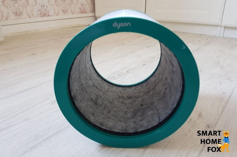 Im Inneren der Filtereinheit vom Dyson Pure Cool Link Luftreiniger befindet sich ein Aktivkohlefilter.